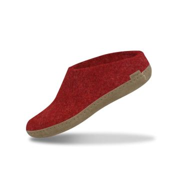 Glerups Slip-on with leather sole in Red