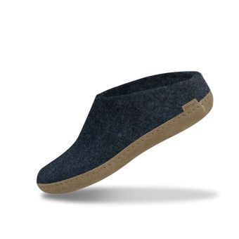 Glerups Slip-on with leather sole in Denim
