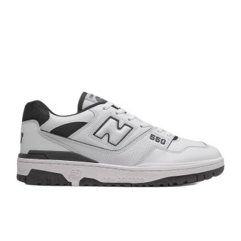 New Balance Unisex BB550 in White with black