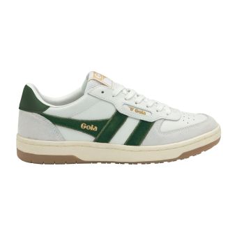 Gola Classic Men's Hawk Sneakers in White/Dark Green