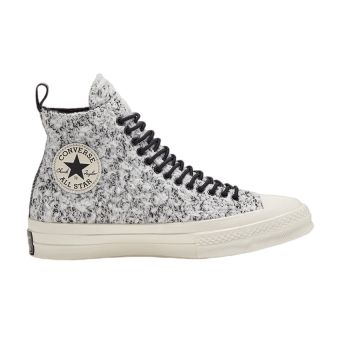 Boucle Wool Chuck 70 High Top in White/Black/Egret
