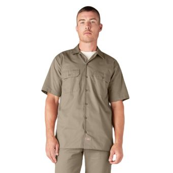 Dickies Short Sleeve Work Shirt in Desert Sand