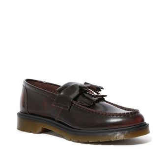 Dr. Martens Adrian Arcadia Leather Tassel Loafers in Cherry Red