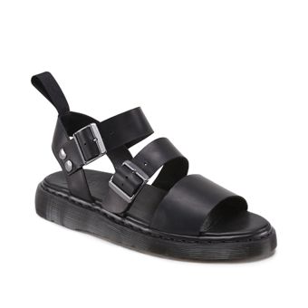 Dr. Martens Gryphon Brando Leather Gladiator Sandals in Black Brando