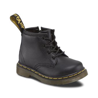 Dr. Martens Infant 1460 Softy T Leather Lace Up Boots in Black Softy T