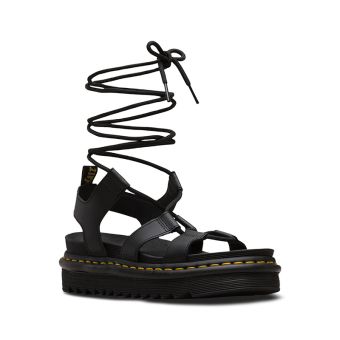 Dr. Martens Nartilla Women's Leather Gladiator Sandals in Black Hydro