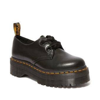 Dr. Martens Holly Women's Leather Platform Shoes in Black Buttero