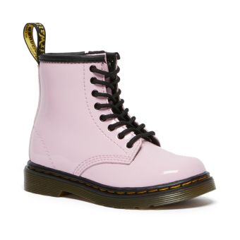Dr. Martens Toddler 1460 Patent Leather Ankle Boots in Pale Pink