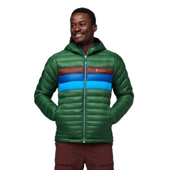 Cotopaxi Fuego Hooded Down Jacket - Men's in Forest Stripes