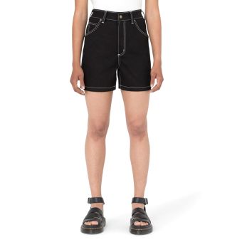 Dickies Women's Carpenter Jean Shorts, 5" in Black Denim