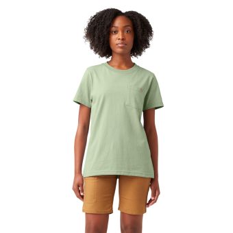 Dickies Women's Short Sleeve Heavyweight T-Shirt in Celadon Green