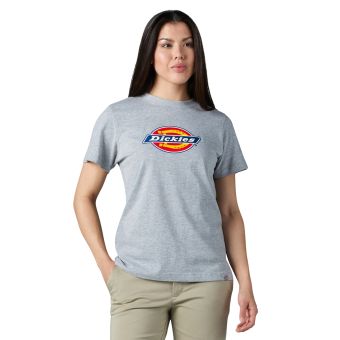 Dickies Women's Logo Graphic T-Shirt in Heather Grey