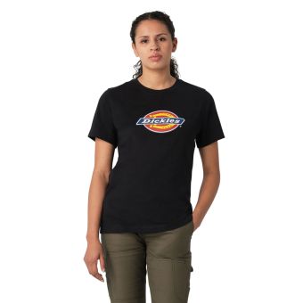 Dickies Women's Heavyweight Logo T-Shirt in Black
