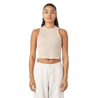 Dickies Women’s Newington Tank Top in Sandstone Overdyed Acid Wash