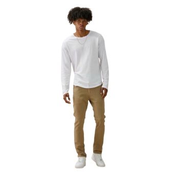 Kuwalla Long Sleeve Eazy Scoop Tee in White