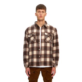 Kuwalla Flannel Overshirt in Brown