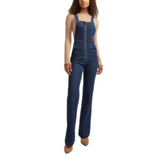 Silver Jeans 70s Flare Leg Overall Jeans in Indigo