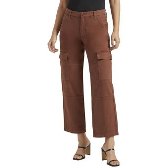 Silver Jeans Cargo Utility Pan ts in Brown