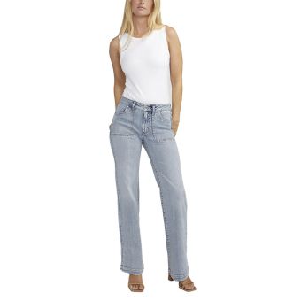 Silver Jeans Suki Mid Rise Trouser Jeans in Indigo