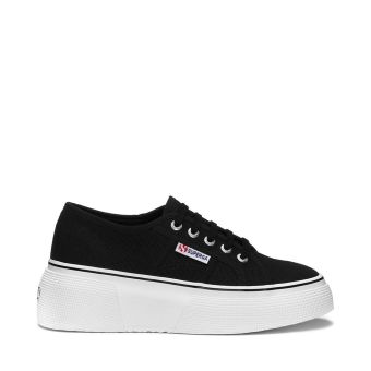 Superga 2287 Bubble Line Sneakers in Black White