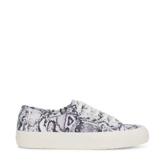 Superga 2750 Print Sneakers in White Avorio Navy Snake