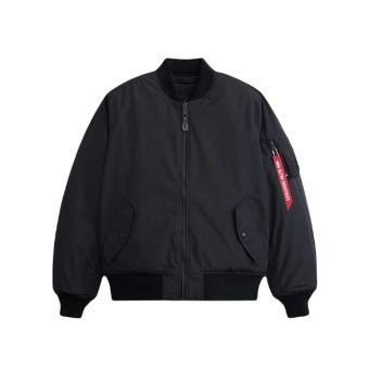 Alpha Industries Reversible Onion Quilted MA-1 Bomber Jacket in Black