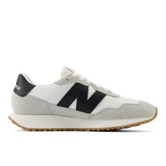 New Balance Unisex 237 in White with brighton grey and black