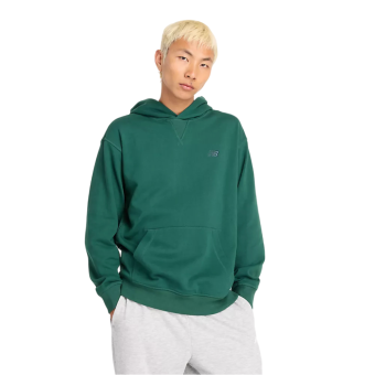 New Balance Men's Athletics French Terry Hoodie in Nightwatch Green