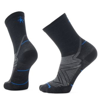 Smartwool Run Mid Crew Socks Zero Cushion in Black