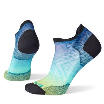 Smartwool Women's Run Zero Cushion Ombre Print Low Ankle Socks in Capri