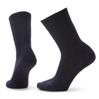 Smartwool Everyday Cable Crew Socks in Deep Navy Heather