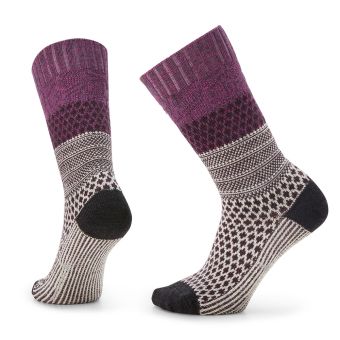 Smartwool Everyday Popcorn Cable Full Cushion Crew Socks in Meadow Mauve