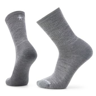 Smartwool Everyday Solid Rib Crew Socks in Medium Gray