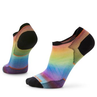 Smartwool Run Zero Cushion Pride Rainbow Print Low Ankle Merino Socks in Multicolor