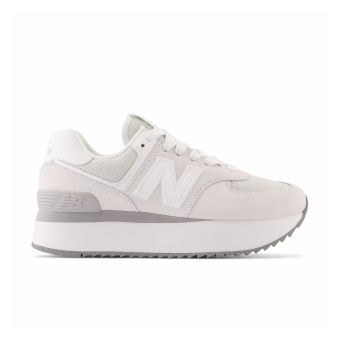 New Balance Women's 574+ in Reflection with rain cloud and white