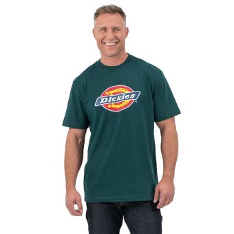 Dickies Short Sleeve Tri-Color Logo Graphic T-Shirt in Forest Green