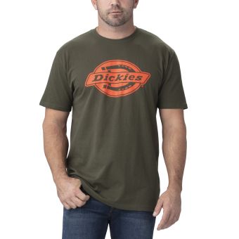 Dickies Men's Short Sleeve Relaxed Fit Graphic T-shirt in Gray Charcoal