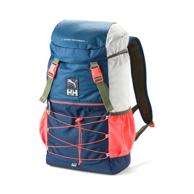 PUMA x Helly Hansen Backpack in Intense Blue/Hot Coral