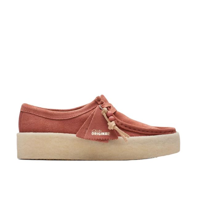 Clarks Wallabbee Cup Suede in Terracotta