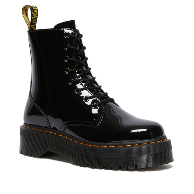 Dr. Martens Jadon Smooth Leather Platform Boots In Black Polished ...