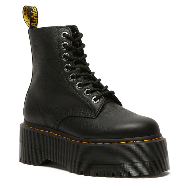 Dr. Martens 1B99 Virginia Leather Knee High Boots in Black Virginia ...