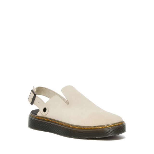 Dr. Martens Carlson Suede Slingback Mules in Sand