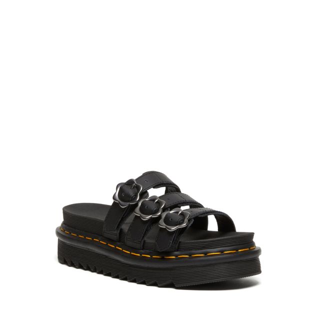 Dr. Martens Dayne Made In England Leather Slide Sandals in Black | Dr ...