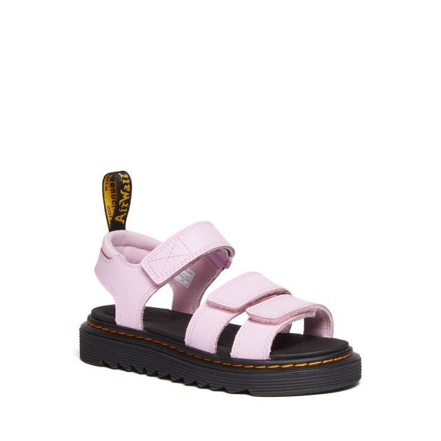 Dr. Martens Junior Klaire Athena Leather Strap Sandals in Pale Pink