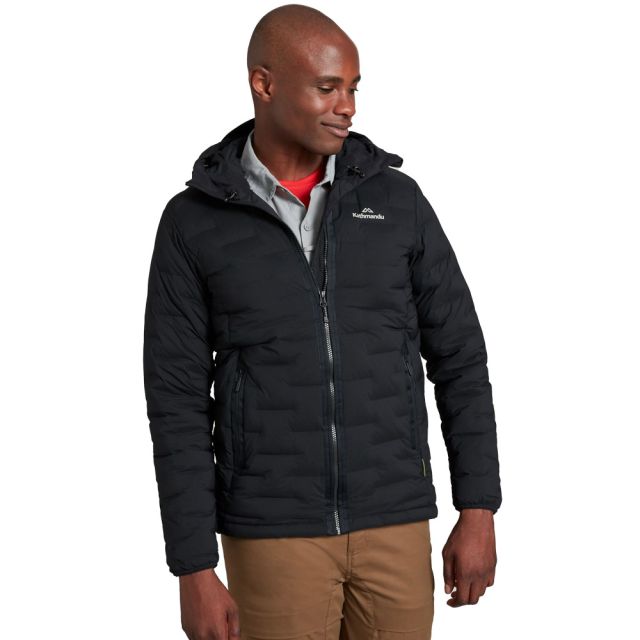 Federate Men’s Stretch Down Hooded Jacket - Black
