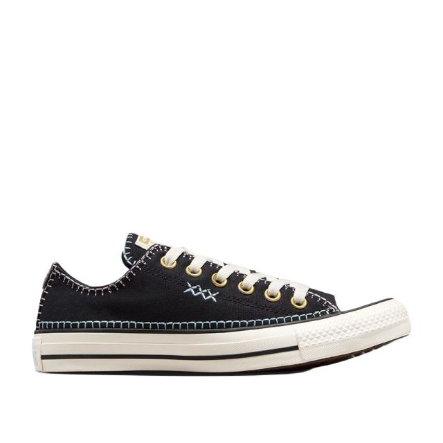 Chuck Taylor All Star Crafted Stitching in Black/True Sky/Egret