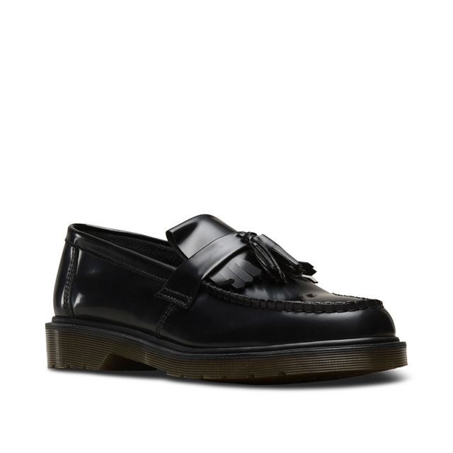 Dr. Martens Adrian Arcadia Leather Tassel Loafers in Cherry Red