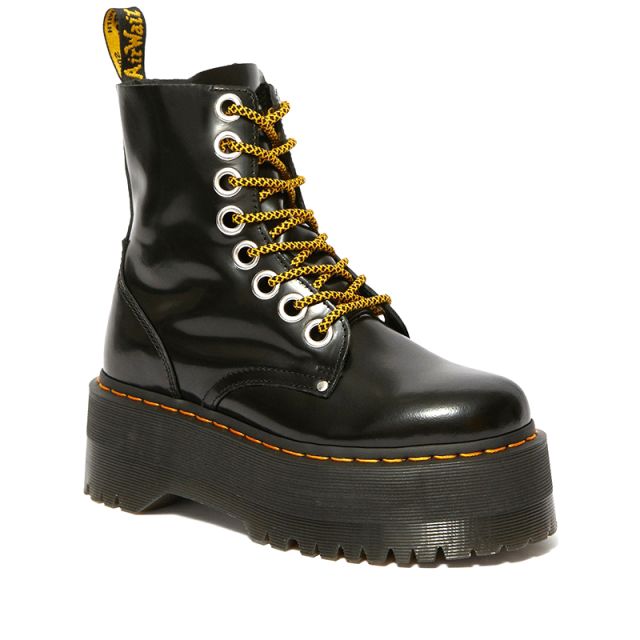 Dr. Martens 1460 Greasy Leather Lace Up Boots in Black Greasy | UJB Canada