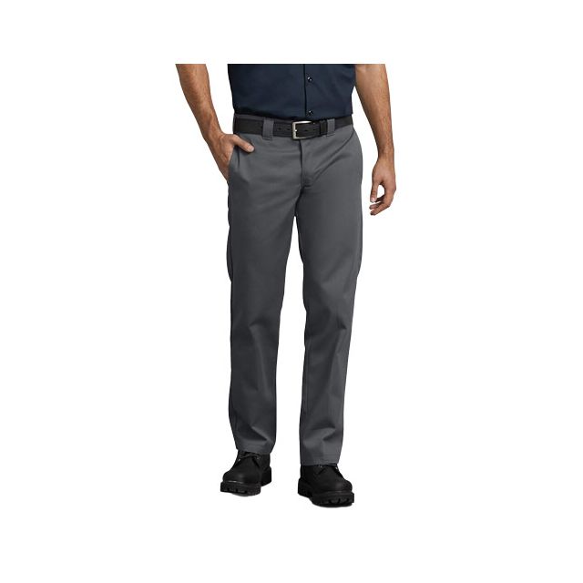 Dickies Men's 873 Slim Fit Work Pants in Charcoal Gray