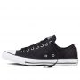 Converse Chuck Taylor All Star Leather Low Top in Black/Black/White